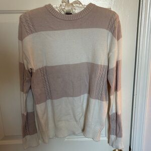 Tan and Cream Tahari Sweater - XS